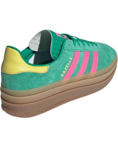Sportivo per Donna ADIDAS ZAPATILLAS GAZELLE BOLD PARA MUJER EN COLOR VERDE