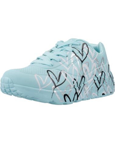 SKECHERS UNO LITE METALLIC TQMT - SNEAKERS BLU CON CUORI TQMT