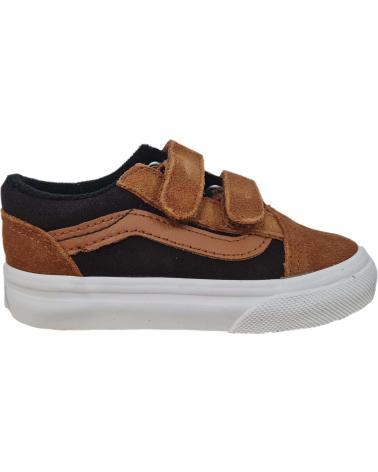 girl and boy Zapatillas deporte VANS OFF THE WALL ZAPATILLAS VANS OLD SKOOL VELCRO BROWN