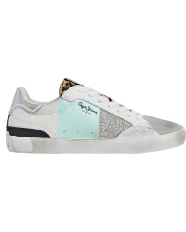 Sportif pour Homme PEPE JEANS SNEAKERS PLS00010 HOMBRE BLANCO-VERDE