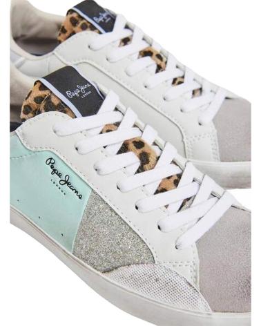 Sportif pour Homme PEPE JEANS SNEAKERS PLS00010 HOMBRE BLANCO-VERDE