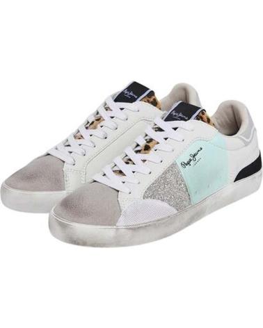 Sportif pour Homme PEPE JEANS SNEAKERS PLS00010 HOMBRE BLANCO-VERDE