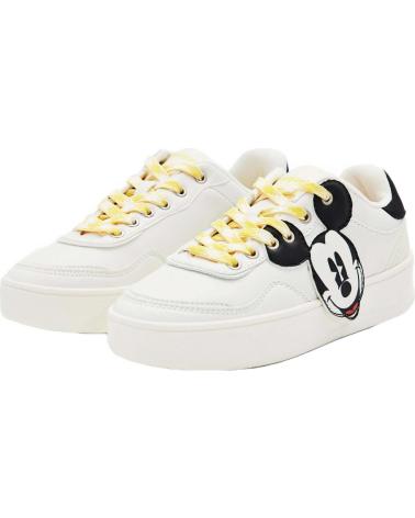 SAPATILHAS DESIGUAL FANCY MICKEY WHITE PARA MULHER BRANCAS WHITE