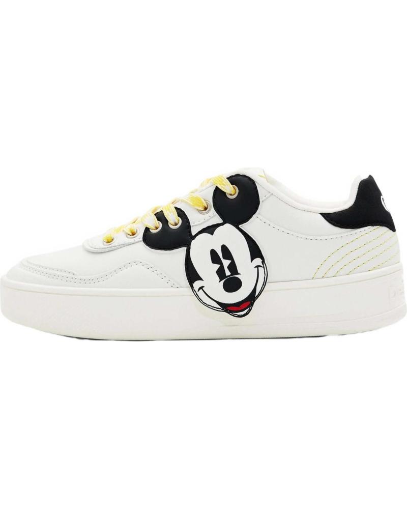 SAPATILHAS DESIGUAL FANCY MICKEY WHITE PARA MULHER BRANCAS WHITE