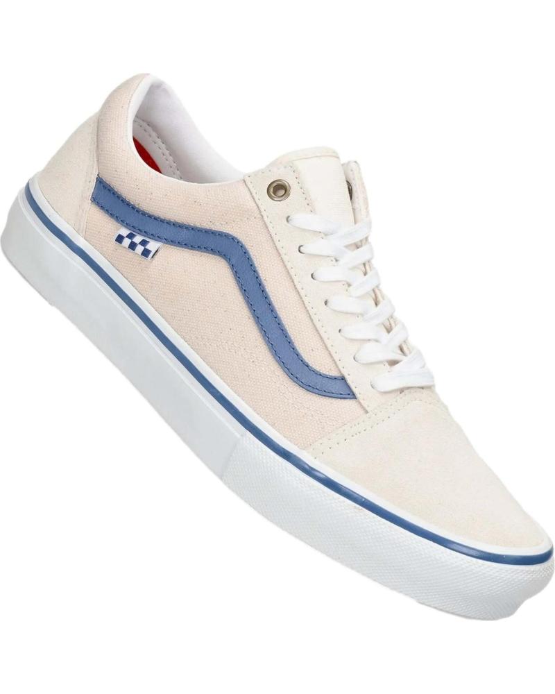 Scarpe sport per Uomo VANS OFF THE WALL ZAPATILLAS VANS SKATE OLD SKOOL RAW CANVAS BEIGE