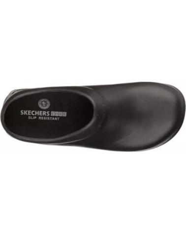 SKECHERS BALDER BLACK ZUECO ANTIDESLIZANTE NEGRO PARA HOMBRE NEGRO