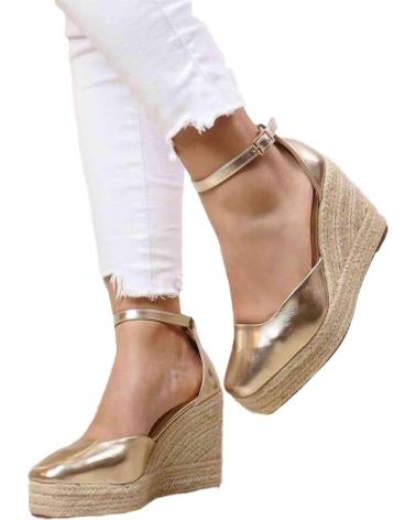 Zapatos de cuña per Donna L&R SHOES LR SHOES 5119 ALPARGATAS DE ESPARTO PARA MUJER ORO