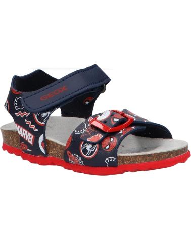 Sandálias de Menino GEOX  B922QA 0006A B SANDAL CHALKI C4244 NAVY-DK RED C4244