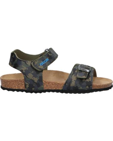 boy Sandals geox J028LB 00004 J GHITA C0483 CAMOUFLAGE GREEN