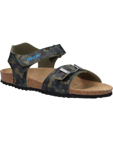 boy Sandals geox J028LB 00004 J GHITA C0483 CAMOUFLAGE GREEN