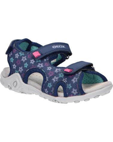 girl Sandals GEOX J45GRA 0CE15 J SANDAL WHINBERRY G C4268 NAVY-FUCHSIA C4268