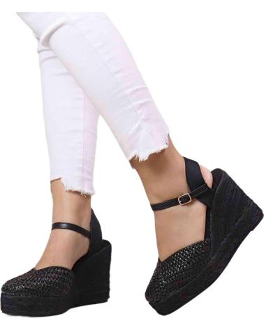 Sandali per Donna L&R SHOES LR SHOES 5109 ALPARGATAS DE ESPARTO PARA MUJER NEGRO