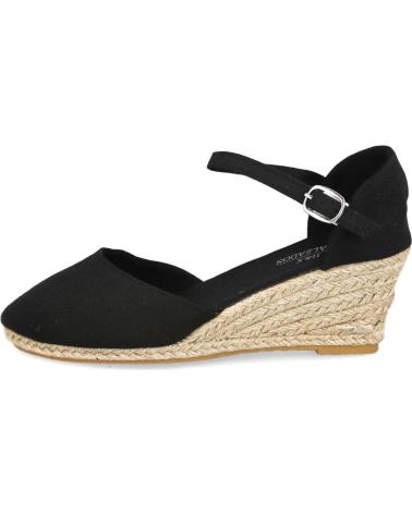 Sandali per Donna L&R SHOES CUNAS DE ESPARTO LR SHOES LRQ-8 PARA MUJER EN COLOR NEGRO