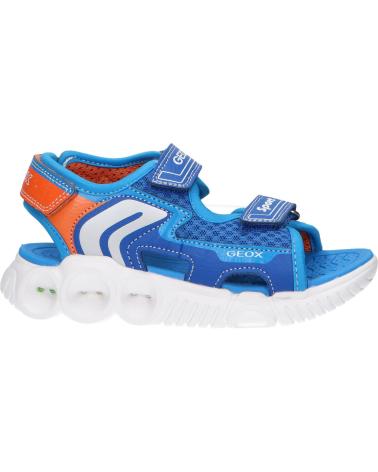 Sandálias de Menino GEOX J25GGA 014BU J SANDAL WROOM C0685 ROYAL-ORANGE AZUL