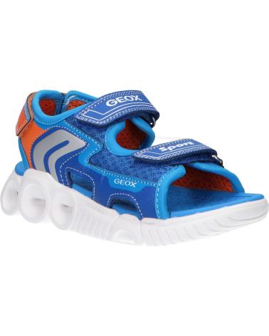 Sandálias de Menino GEOX J25GGA 014BU J SANDAL WROOM C0685 ROYAL-ORANGE AZUL