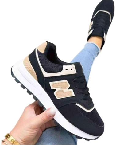 L&R SHOES MDTT-86 BASKETS SPORTIVES FEMME NOIR NEGRO