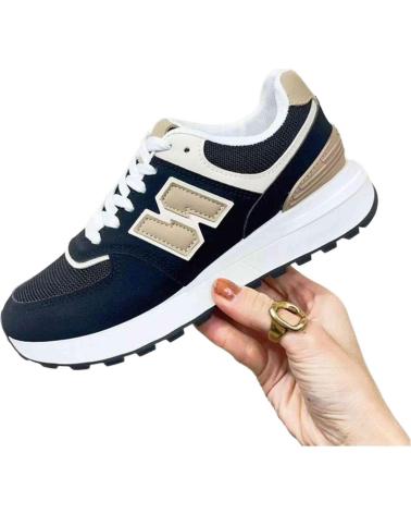 L&R SHOES MDTT-86 WOMEN'S SPORT SNEAKERS BLACK NEGRO