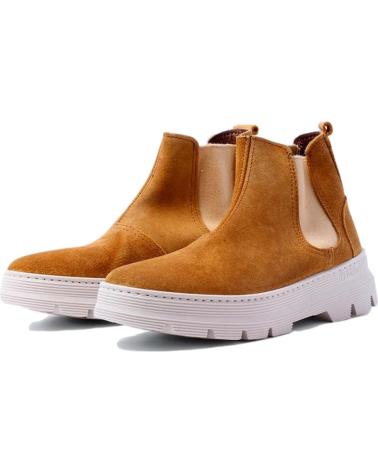 Bottines pour Femme NATURAL WORLD 7152 M - 49 CHELSEA ELAST ON SUEDE TIN GOLDEN