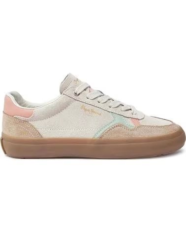 Sportif pour Femme PEPE JEANS DEPORTIVO CASUAL DE SERRAJE CON SUELA DE GOMA BEIG