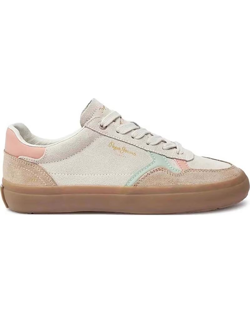 Sportif pour Femme PEPE JEANS DEPORTIVO CASUAL DE SERRAJE CON SUELA DE GOMA BEIG