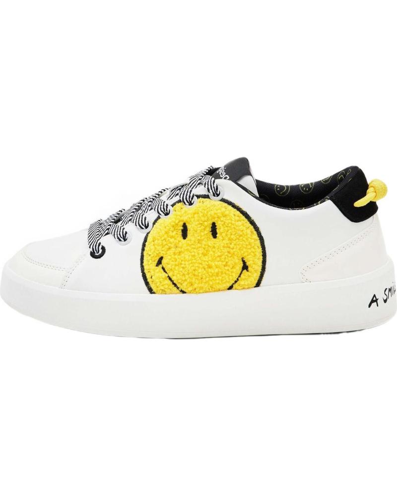 Sportif-De-Mujer-DESIGUAL-ZAPATILLAS-FANCY-SMILE-PARA-MUJER-EN-COLOR-BLANCO