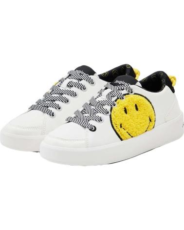 Sportif-De-Mujer-DESIGUAL-ZAPATILLAS-FANCY-SMILE-PARA-MUJER-EN-COLOR-BLANCO