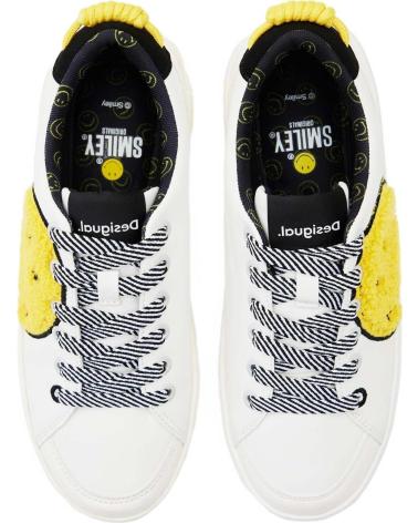 Sportif-De-Mujer-DESIGUAL-ZAPATILLAS-FANCY-SMILE-PARA-MUJER-EN-COLOR-BLANCO