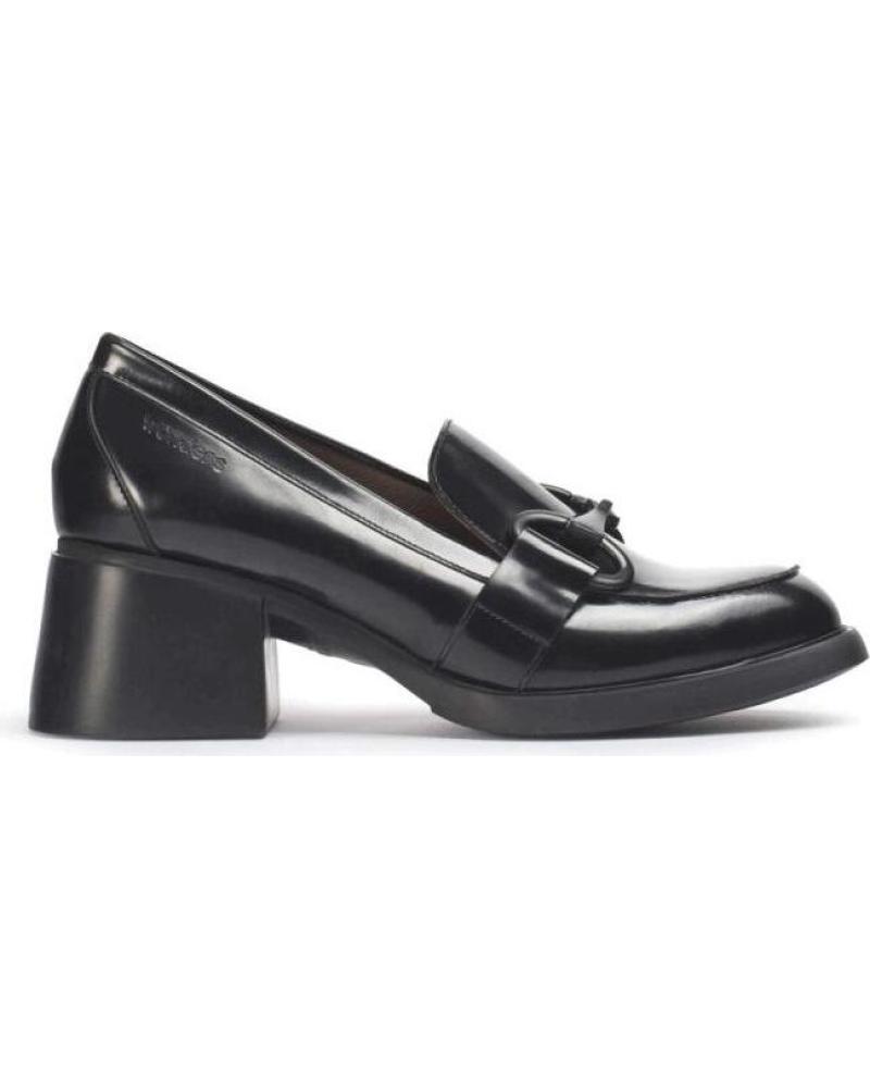 Mocasines de Mujer WONDERS ZAPATOS MOCASIN PIEL NEGRO REGATA NEGRO