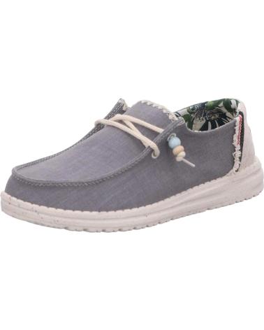 Sapato de vela de Mulher HEY DUDE ZAPATILLAS WENDY NATURAL PARA MUJER EN COLOR GRIS