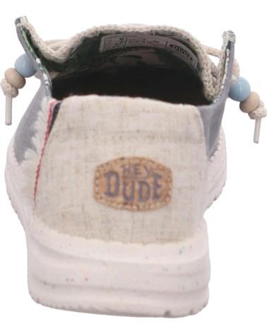 Sapato de vela de Mulher HEY DUDE ZAPATILLAS WENDY NATURAL PARA MUJER EN COLOR GRIS