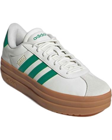 ADIDAS W-COURT BOLD I25 - SNEAKERS PLATFORM BIANCHE CON FASCE VERDI BLANCO