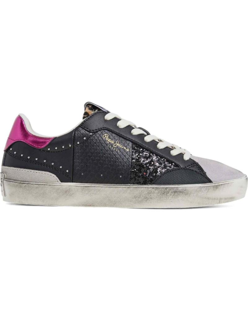 Sneaker für Damen PEPE JEANS ZAPATILLAS LANE SHINE PARA MUJER EN COLOR NEGRO