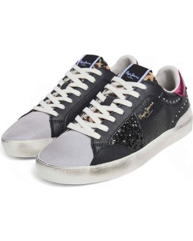Sneaker für Damen PEPE JEANS ZAPATILLAS LANE SHINE PARA MUJER EN COLOR NEGRO