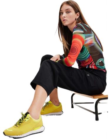 Sportif pour Femme DESIGUAL ZAPATILLAS PARA MUJER EN COLOR AMARILLO