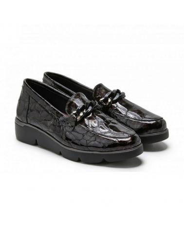 24 HORAS 25465 MOGUER BLACK COMFORT LEATHER LOAFER TAS-S MOGUER