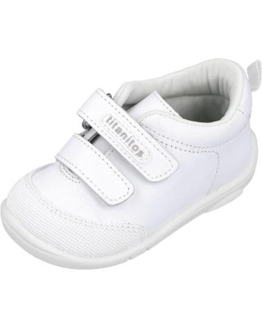 Deportivas de Niña y Niño TITANITOS ZAPATILLAS DEPORTIVAS DE PIEL LAVABLE C BLANCO