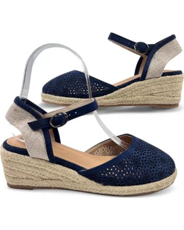 Sandálias de Mulher TIMBOS SANDALIA CUNA ESPARTO MUJER MARINO 131164 AZUL
