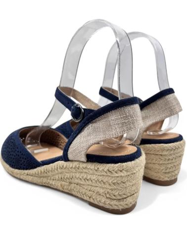 Sandálias de Mulher TIMBOS SANDALIA CUNA ESPARTO MUJER MARINO 131164 AZUL