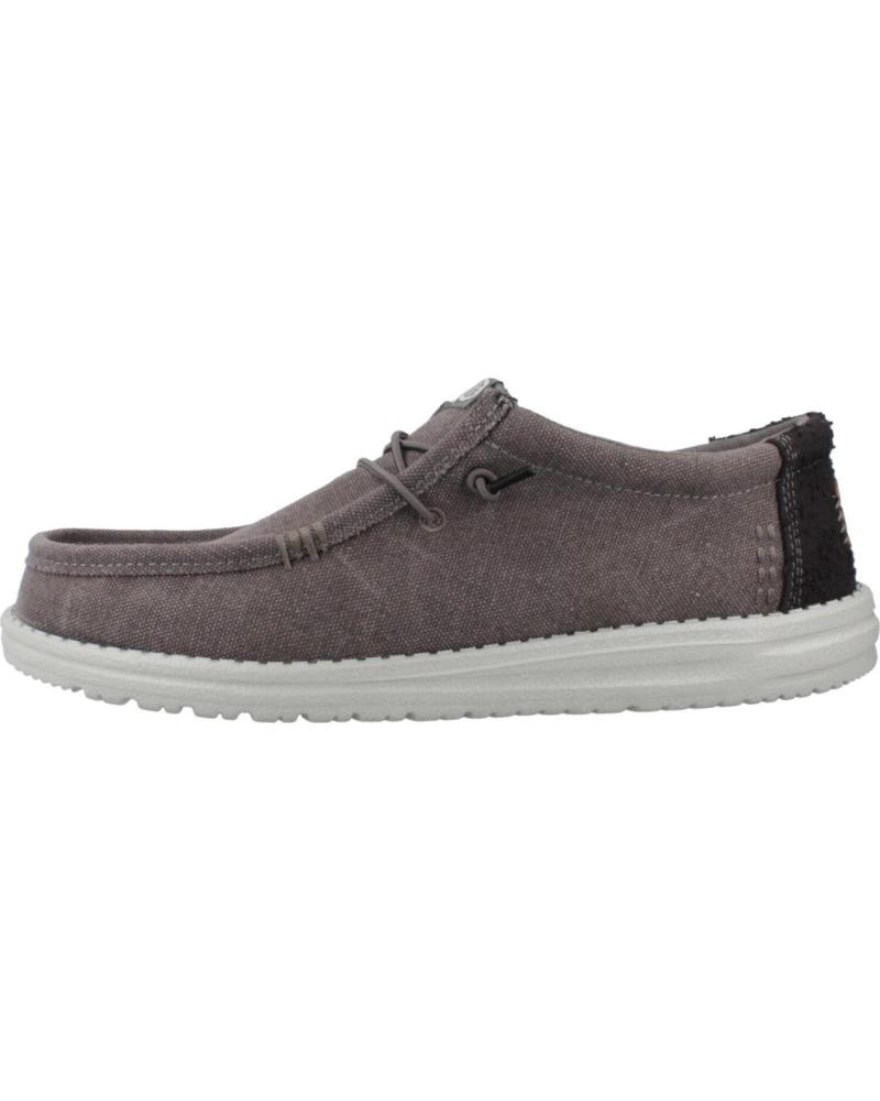 Nauticos per Uomo HEY DUDE INFORMALES HOMBRE MODELO WALLY WORKWEAR COLOR GRIS GRYBLK