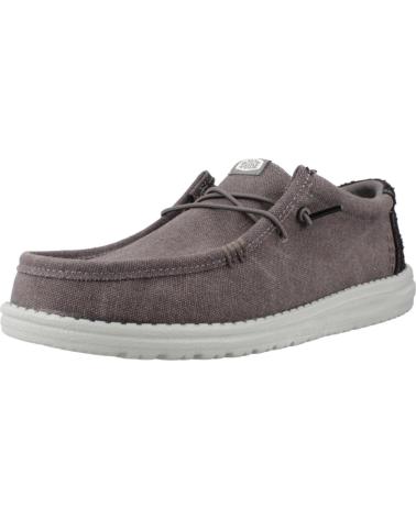 Nauticos per Uomo HEY DUDE INFORMALES HOMBRE MODELO WALLY WORKWEAR COLOR GRIS GRYBLK