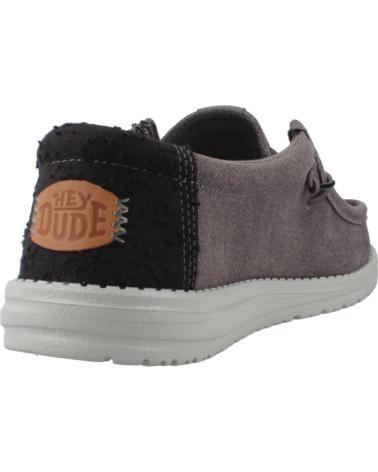 Nauticos per Uomo HEY DUDE INFORMALES HOMBRE MODELO WALLY WORKWEAR COLOR GRIS GRYBLK