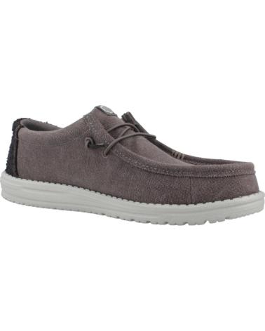 Nauticos per Uomo HEY DUDE INFORMALES HOMBRE MODELO WALLY WORKWEAR COLOR GRIS GRYBLK