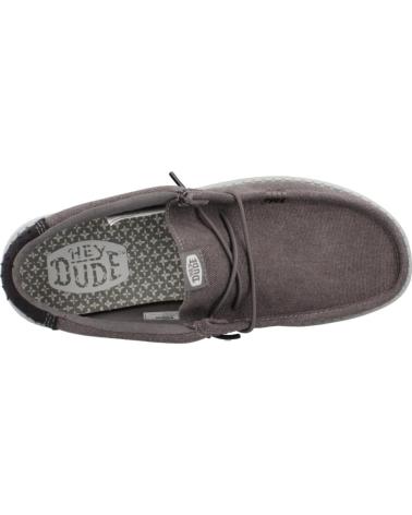Nauticos per Uomo HEY DUDE INFORMALES HOMBRE MODELO WALLY WORKWEAR COLOR GRIS GRYBLK
