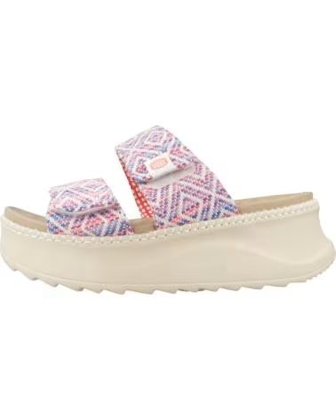 HEY DUDE SANDALIAS DE PLATAFORMA 43210-4UZ EN ROSA PARA MUJER MULTICOLOR