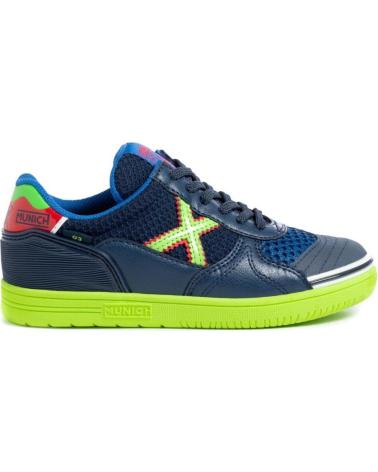 Deportivas de Niña y Niño MUNICH ZAPATILLAS G-3 JUNIOR VELCRO FLUOR AZUL