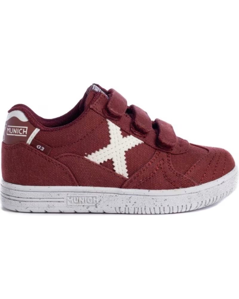 Sportivo per Bambina e Bambino MUNICH ZAPATILLAS G-3 JUNIOR ROJO VELCRO GRANATE