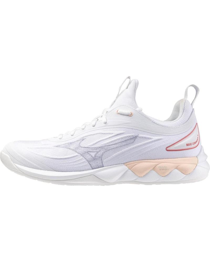 Sportif pour Femme et Fille et Garçon MIZUNO ZAPATILLAS BALONMANO-VOLEY WAVE LUMINOUS 3 UNISEX BLANCO