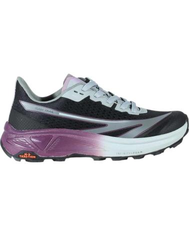 Sneaker für Damen HI-TEC ZAPATILLAS FLASH TRAIL NEGRO GRIS PURPURA O090152-004 RUNNIN VARIOS COLORES
