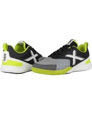 Man Trainers MUNICH ZAPATILLAS RONDITO 03 BLANCO GRIS VERDE 4089003 FUTBOL NEGRO