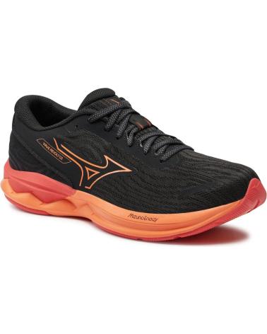 Deportivas de Hombre MIZUNO ZAPATILLAS WAVE REVOLT 3 NARANJA ROJO RUNNING J1GC2481 NEGRO